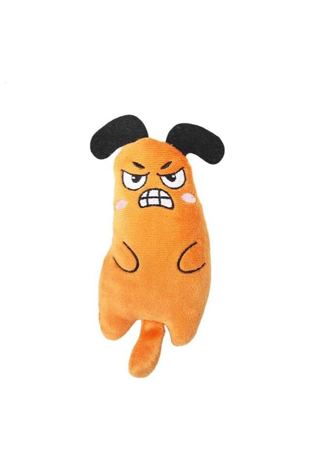 Plush Cat Toy with Cat Herb and Catnip Plush Orange 1 Piece