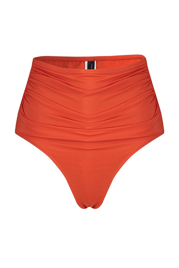 Nar Çiçeği İncelten Etkili Hipster Süper Yüksek Bel Bikini Altı TBESS20BA0018 - 3