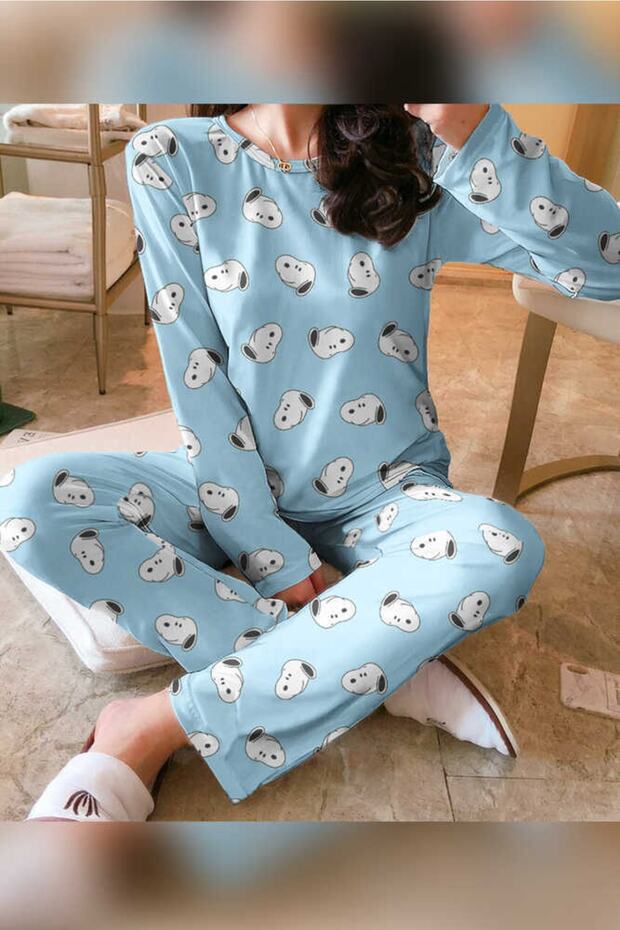 Snoopy Long-Sleeved Pajama Set 2099