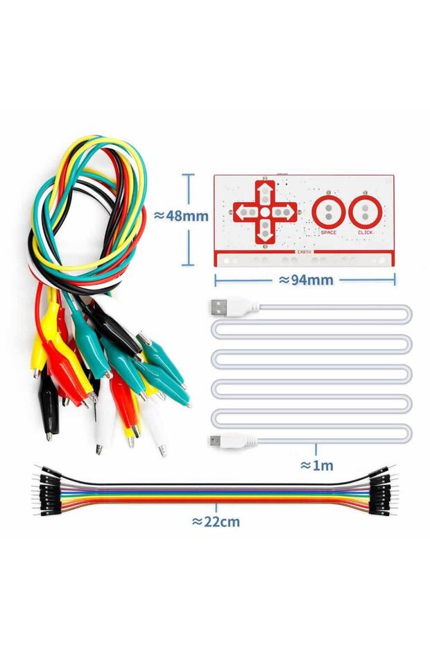 Arduino Atmega32u4 Geliştirme Kiti Buton Klavye Yön Algılayıcı Mini Usb Krokodil - 1