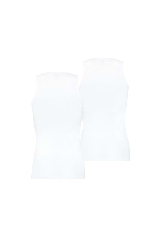 Herren Tank Top, 2er Pack - Basic, Unterhemd, Rundhals, Single Jersey, einfarbig - 2