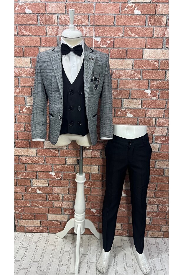 Takım Elbise Yelekli Gömlekli Set 9/12ay-4yaş Massimo - 3