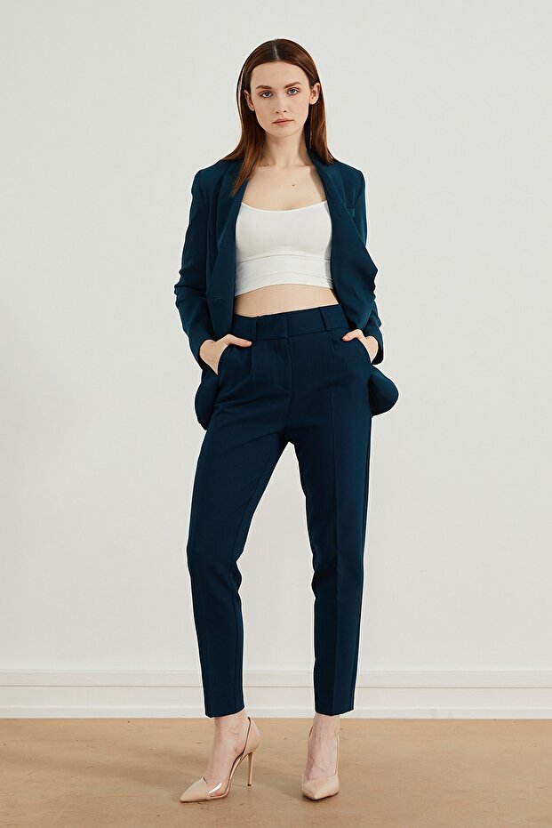 Straight Cut Suit Trousers