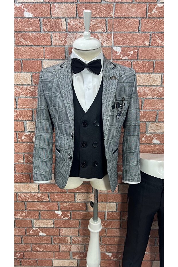 Takım Elbise Yelekli Gömlekli Set 9/12ay-4yaş Massimo - 1