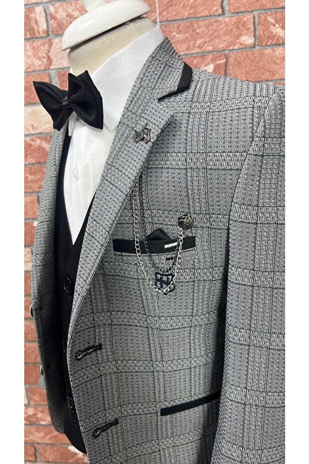 Takım Elbise Yelekli Gömlekli Set 9/12ay-4yaş Massimo - 2