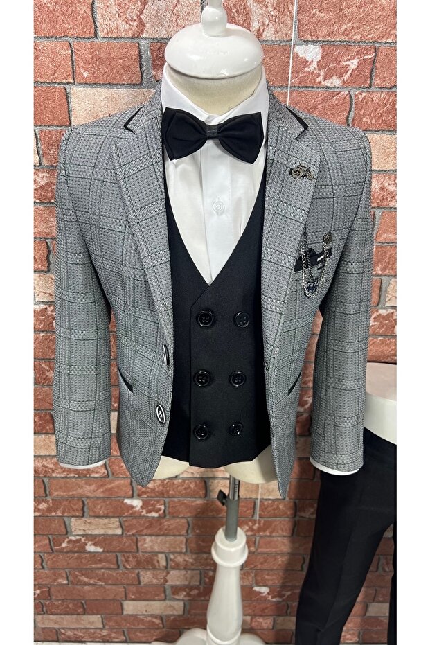 Takım Elbise Yelekli Gömlekli Set 9/12ay-4yaş Massimo - 5