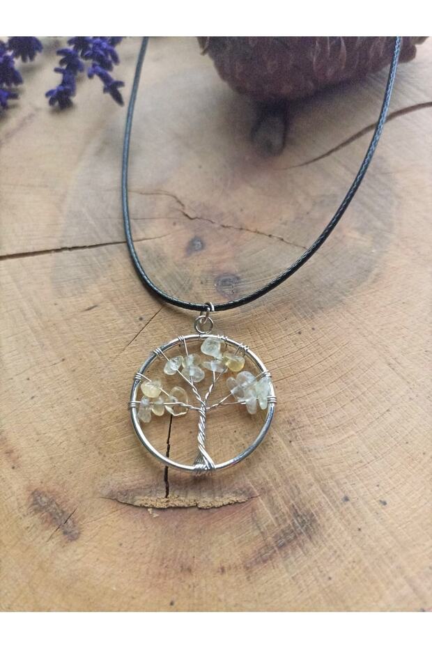 Tree of Life Citrine Natural Stone Necklace