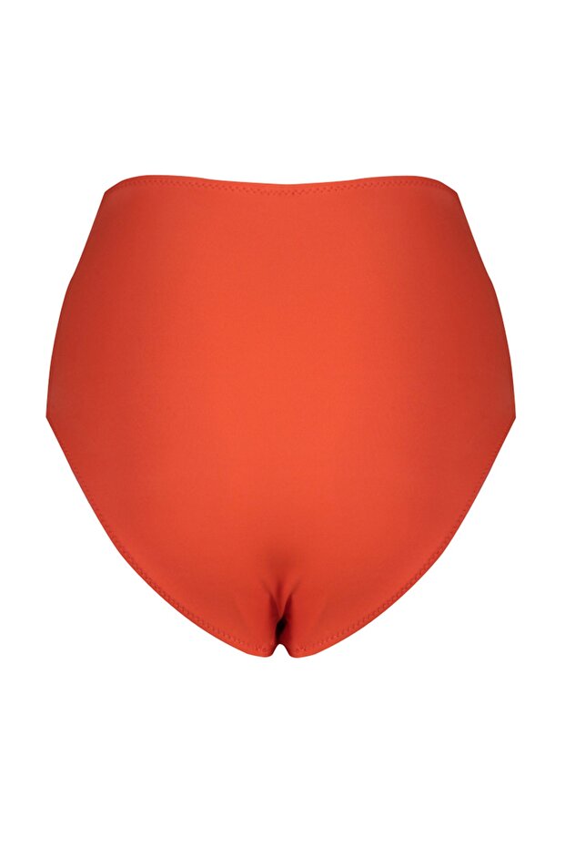 Nar Çiçeği İncelten Etkili Hipster Süper Yüksek Bel Bikini Altı TBESS20BA0018 - 5