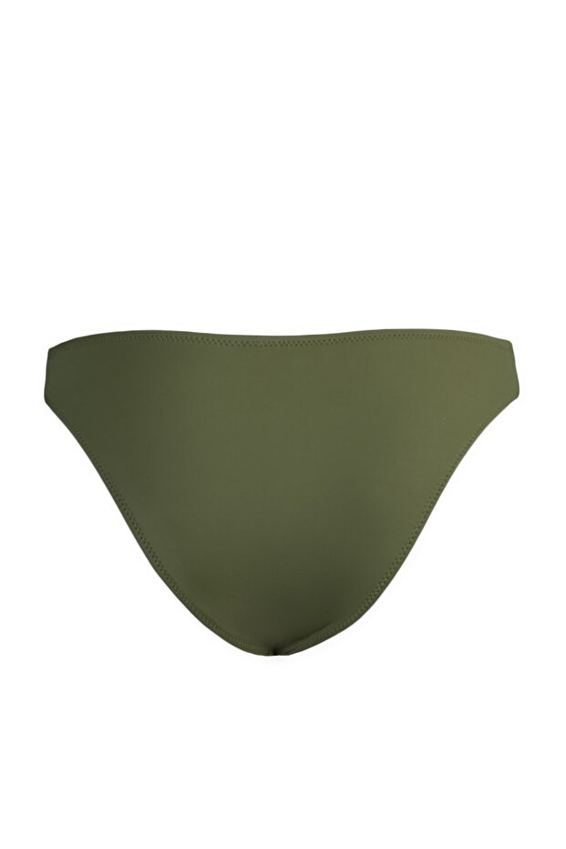 Haki V Kesim Regular Düşük Bel Basic Bikini Altı TBESS22BA0024 - 8