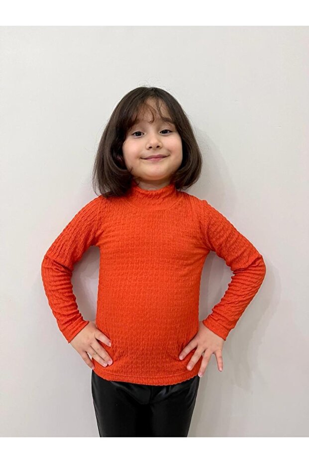 Girls/ Turtleneck/ Long Sleeve/knitted Body