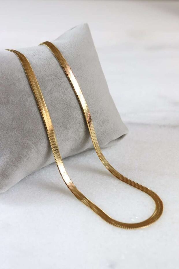 Steel Gold Italian Flat Crush Chain