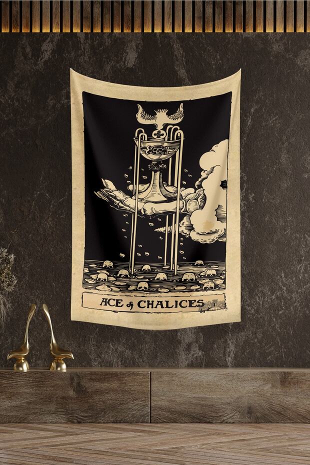 Tarot Card Ace Of Chalices Wall Cover Rug 140x100 cm-70x100 cm