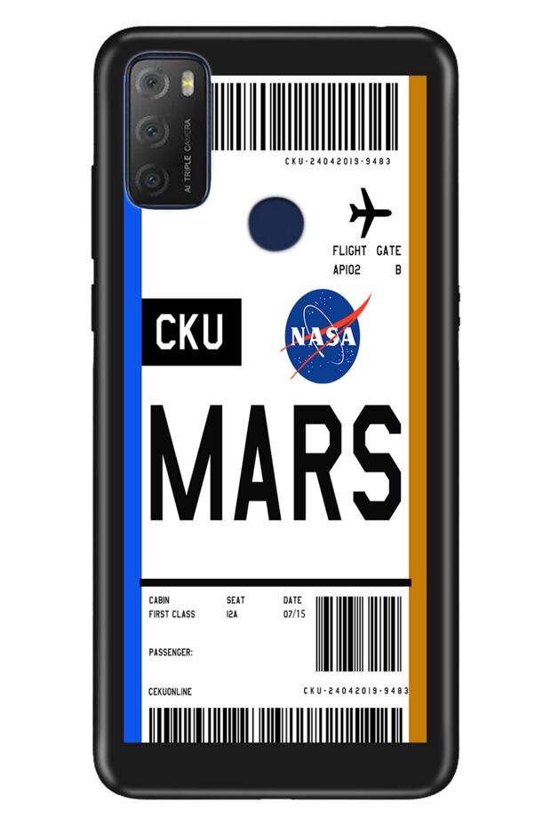 20E Case 0.4mm Silicone Patterned Mars Airplane Ticket
