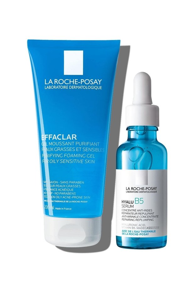 Effaclar Gel Facial Cleansing Gel 200 ml + Hyalu B5 Serum 30 ml
