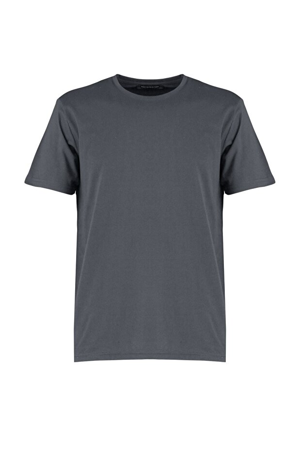 Unisex Antrasit Regular/Normal Kesim Basic Kısa Kollu T-Shirt TMNSS22TS0271 - 7