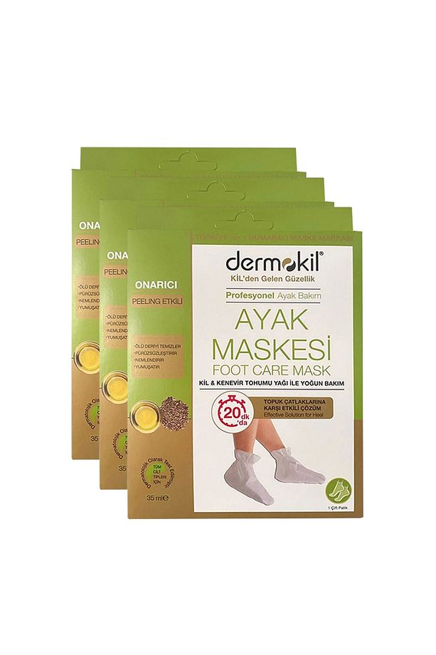 Kil Ve Kenevir Yağlı Peeling Etkili Ayak Maskesi 35 Ml X 3 Adet - 1