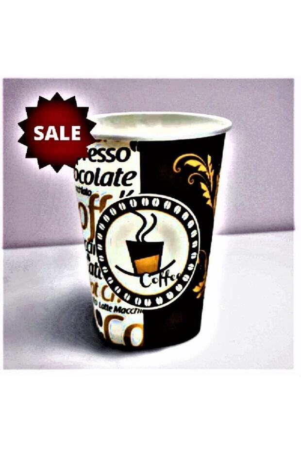 [ Excodi Cup ] 12 Oz Karton Bardak 300 ml - 100'lü / Kaliteli Otomat Bardak | Kahve - 5