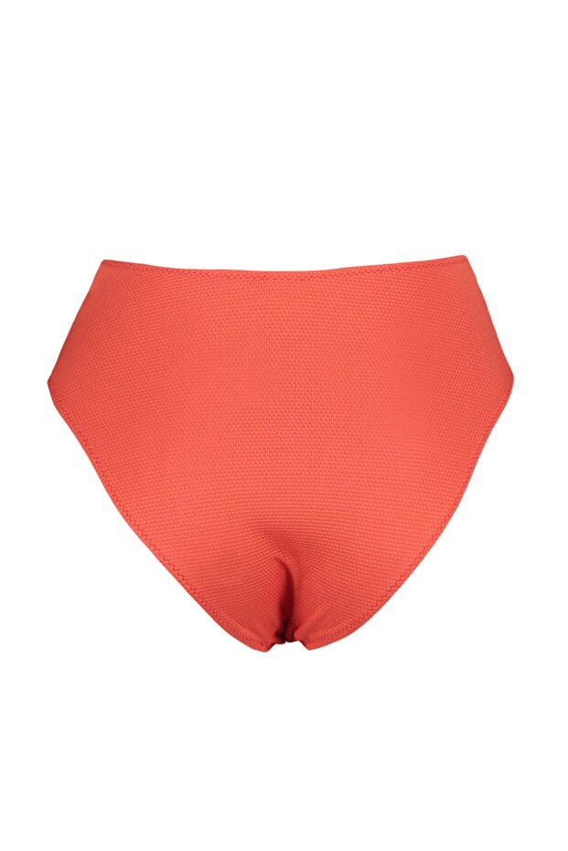 Kırmızı Düğümlü Dokulu Yüksek Bel Normal Paça Bikini Altı TBESS23BA00172 - 8
