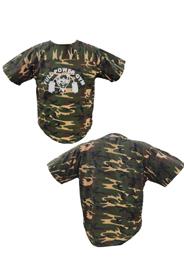 Gym Ragtop Sports T-Shirt Green Camouflage