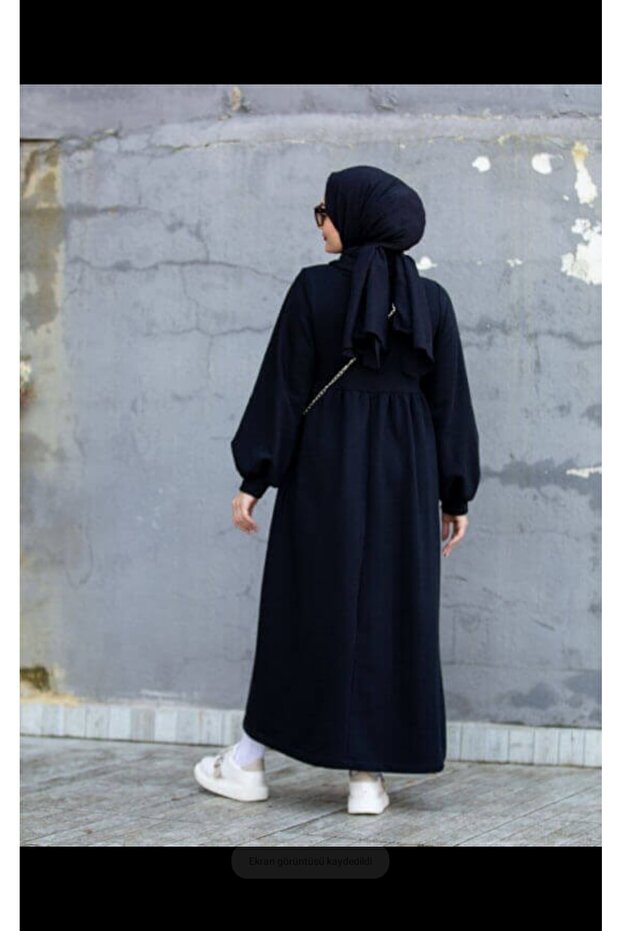 Yakalı Sweat Elbise - 3