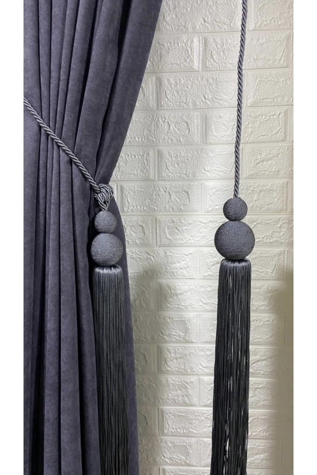 Curtain Accessory Set (Set of Three) 2 Pieces of Braçol and 1 Piece of Medium Pendant Lamp