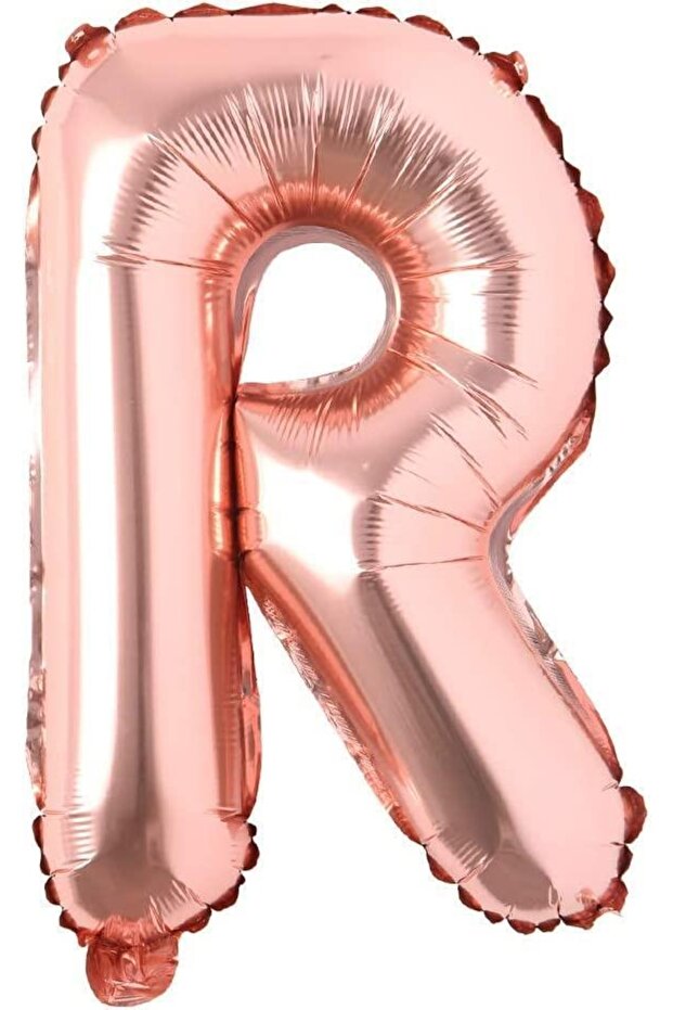 R Letter Rose Gold Foil Balloon 16 Inch 40 Cm