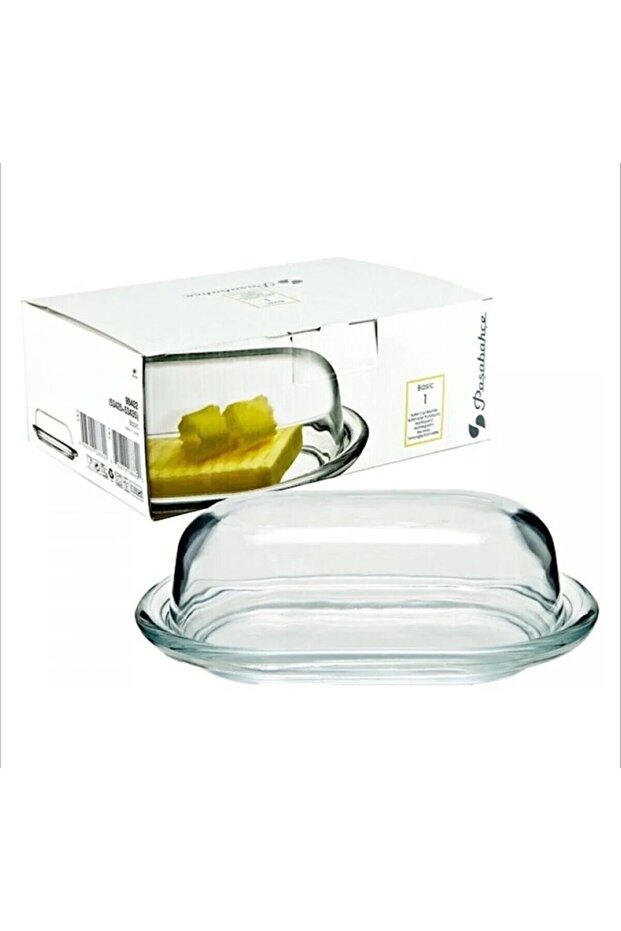 Paşahçe Basic Glass Covered Butter Dish 1 Piece - 2