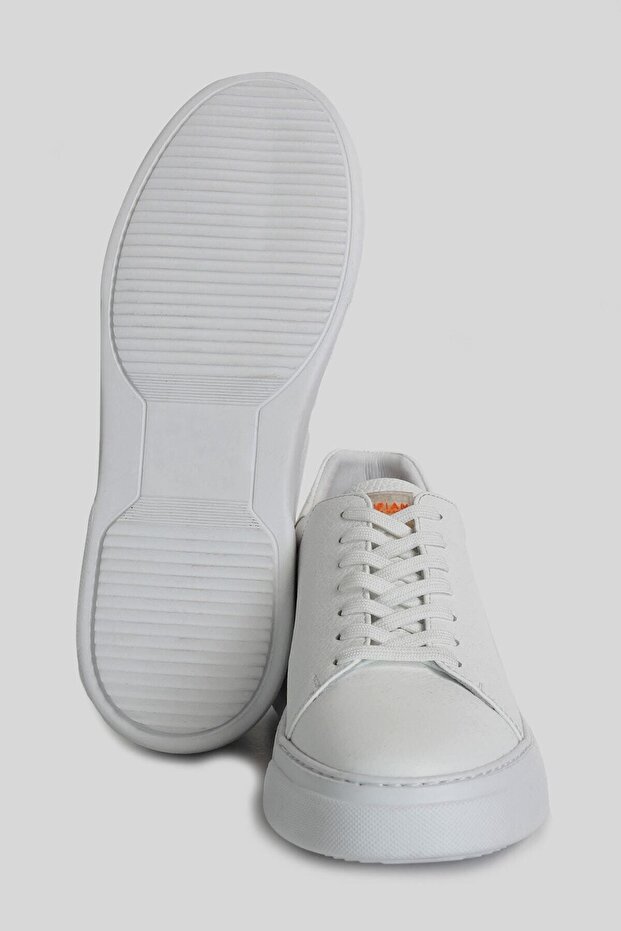 Deri Sneaker Beyaz - 6