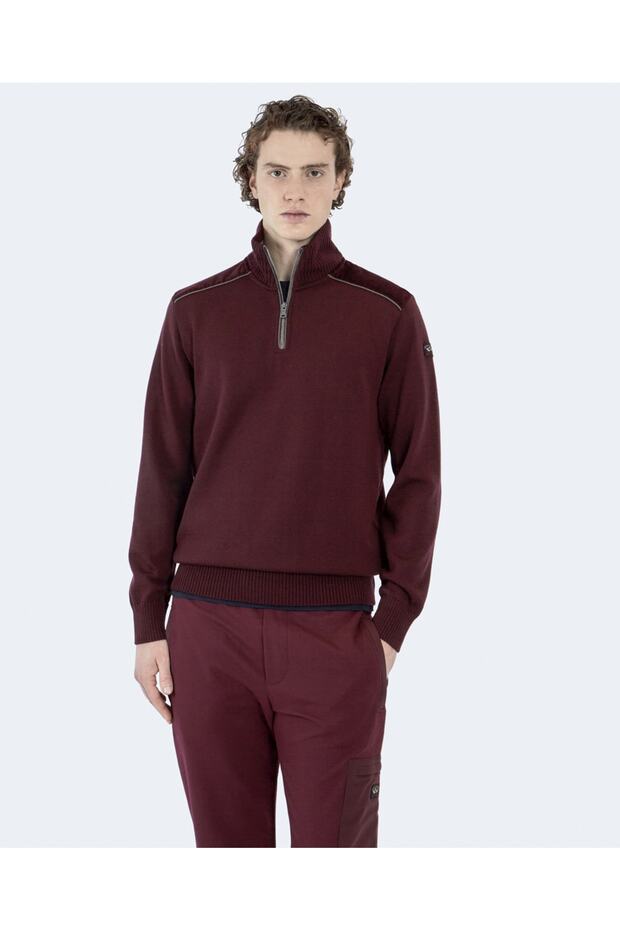 Men's Zıpped Pullover C.w. Wool - 1