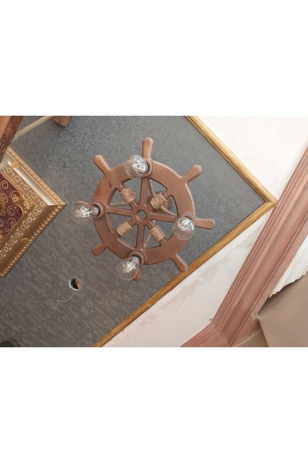 Ahşap Dümen Avize - 8