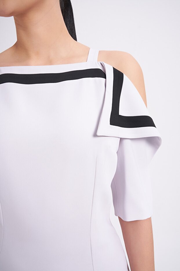 Blz-omuz Dekolteli Askılı Elbise - 4