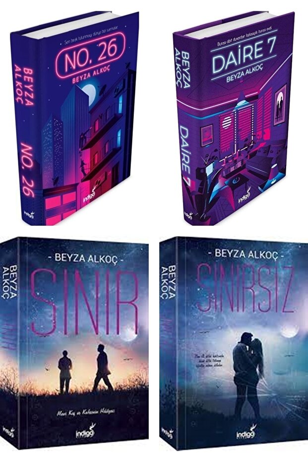 Daire 7 Ciltli - No 26 Ciltli - Sınır - Sınırsız Carton Cover 4 Novels Beyza Alkoç