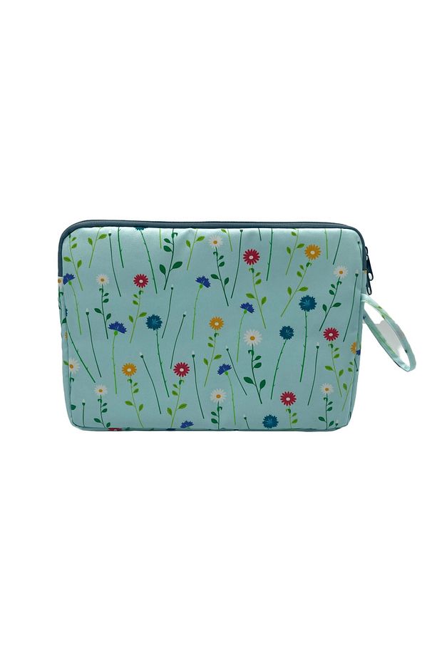 15,6 Inç Bebe Mavi Çiçek Desen Unisex Su Geçirmez Macbook/laptop/notebook/tablet Kılıfı - 3