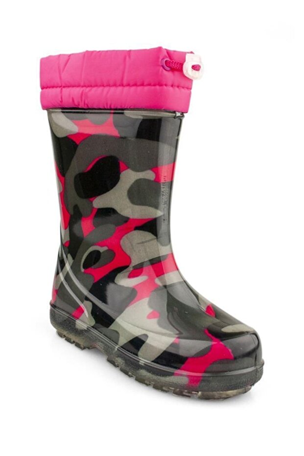 222 Furry Waterproof Rain Children's Boots 26-36