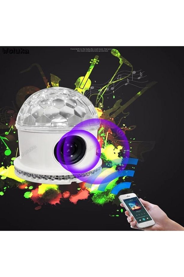 Led Kristal Küre Top Bluetooth Müzik Çalar Özellikli Renkli Rgb Gece Lambası Çocuk Odası - 2