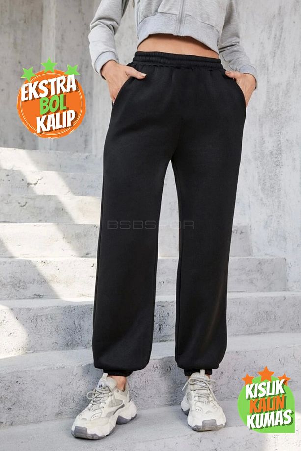 Yazlık Unisex Salaş Oversize Bol Eşofman Altı Jogger - 3