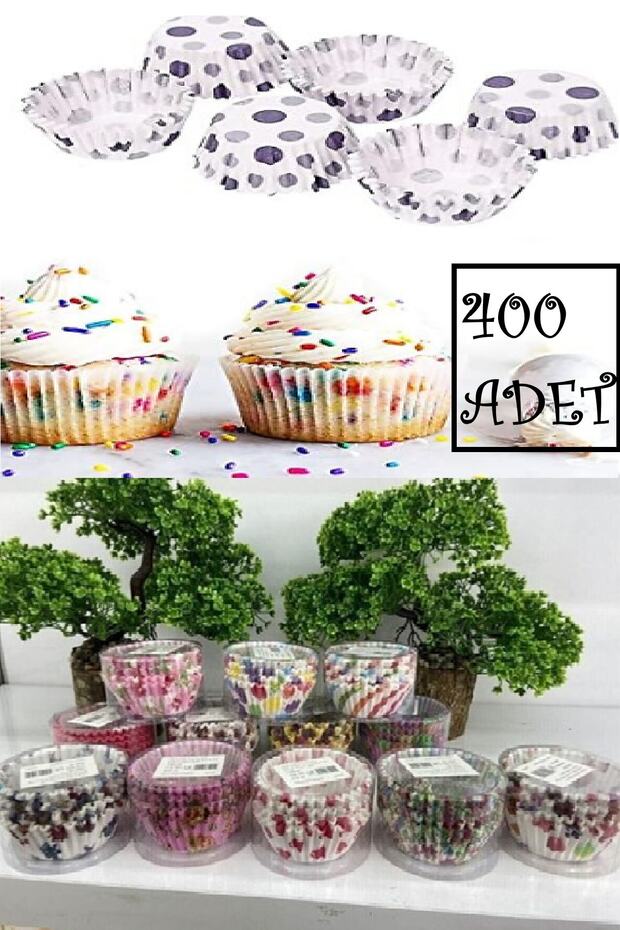 400 قطعة من قوالب الكعك الورقية منقوشة
