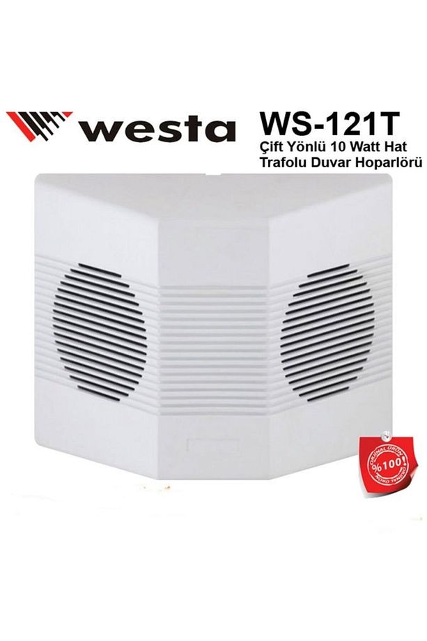 Ws-121t 10w 100v 13cm 2 Yollu Trafolu Çift Yönlü Duvar Tipi Hoparlör Beyaz - 2