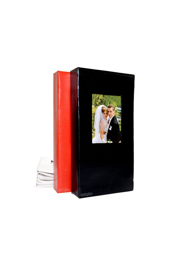 300 Black Leather 10X15Cm. Photo Album with Window