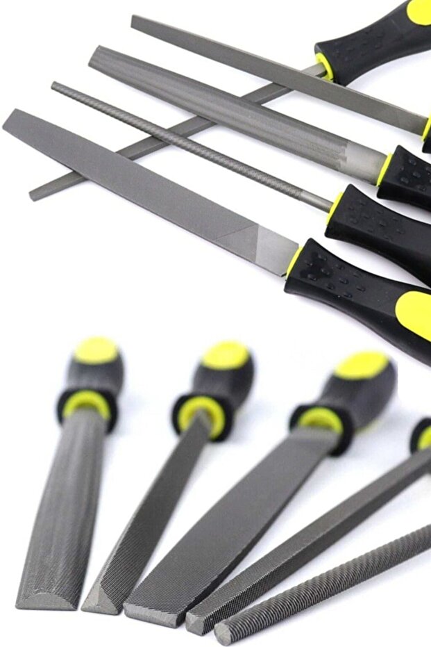 Meşem-1290 5 Parça Mini Eğe Törpü Seti Ahşap Tahta Oyma Şekillendirme Büyük Boy 1410 - 2