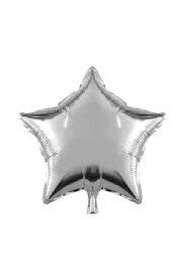 Gray (Silver) Star Foil Balloon 60cm Flying with Helium