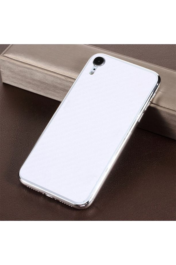 Iphone Xr 6.1 Karbon Fiber Arka Kaplama Sticker Şeffaf - 1