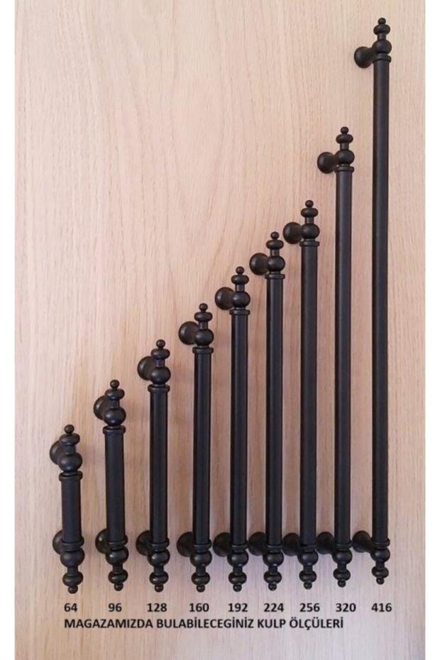 Mat Siyah 192 Mm Rustik Dolap Kulp 20 Adet-ms982192020 - 2