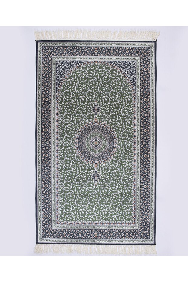 Silk Quality Sultan Model Prayer Rug Green