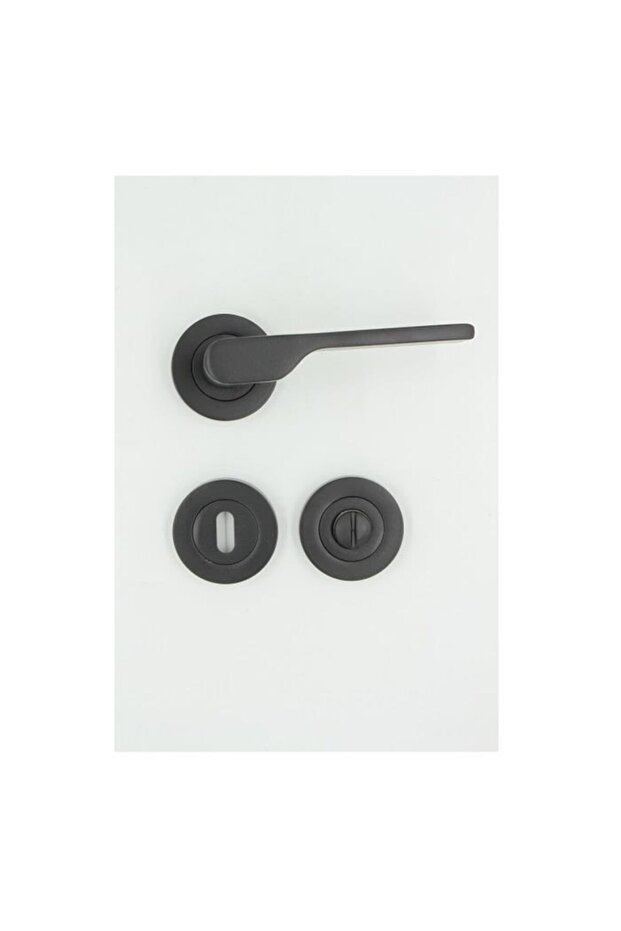 Veroni Model Rozetli Siyah Wc Kapı Kolu 200-94ro-02wc - 2