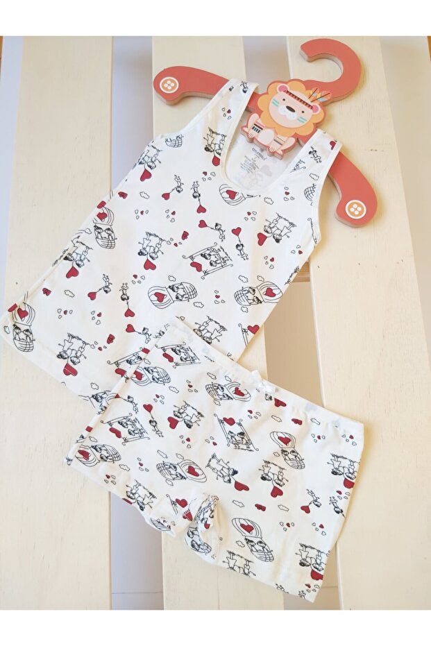 Kız Çocuk 3'lü Geniş Askı Atlet Ve Boxer Takım - 1