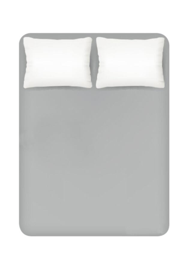 100% Cotton Satin Double Bed Sheet Gray