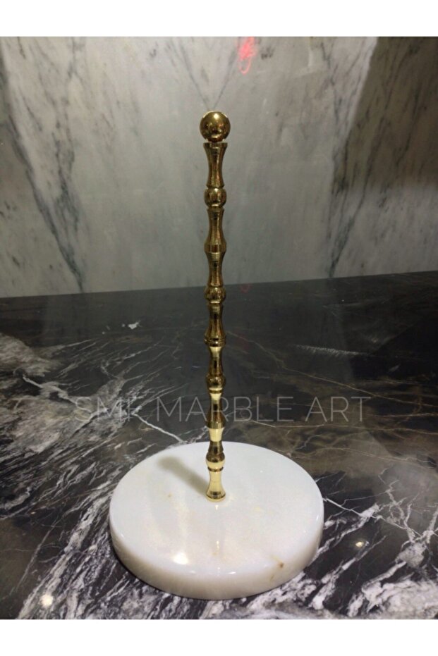 Paper Towel Holder with Marble Globe Figure
