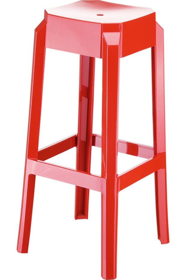 Parlak Kırmızı Fox Bar Taburesi 75cm - 1