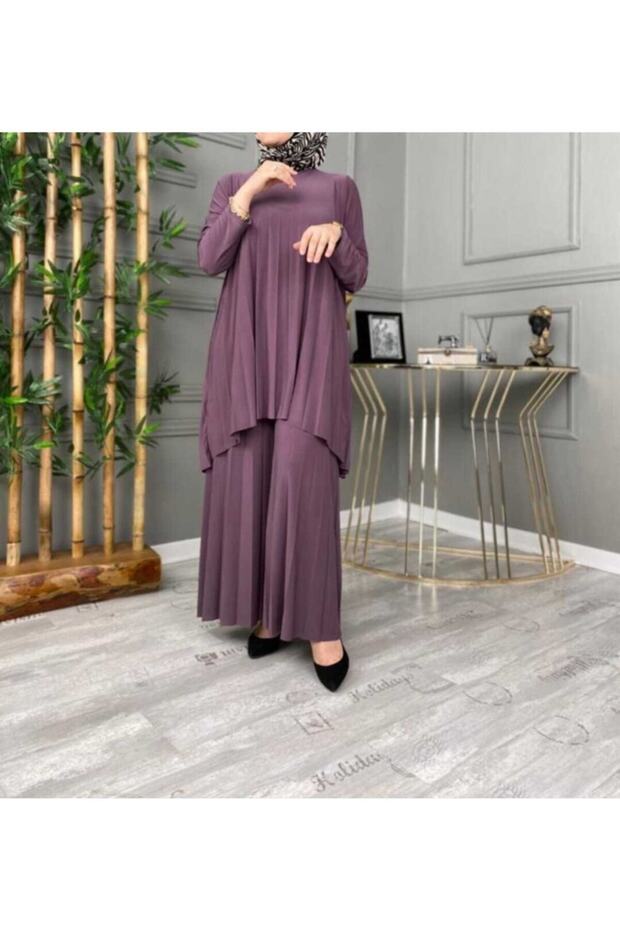 Women's New Trendy Sandy Pleated Trousers Suit